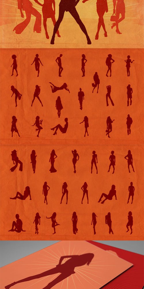 Vector Silhouette Shapes - Sexy Girls