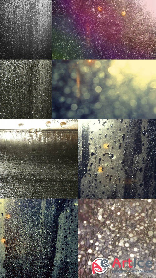 Textures Raindrops and Snowflakes JPG