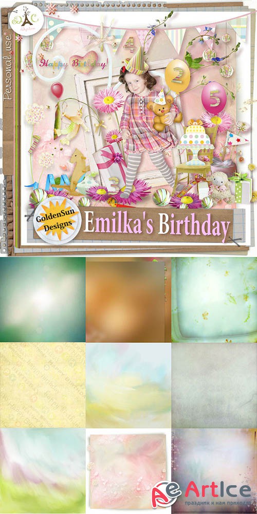 Scrap - Emilkas Birthday PNG and JPG