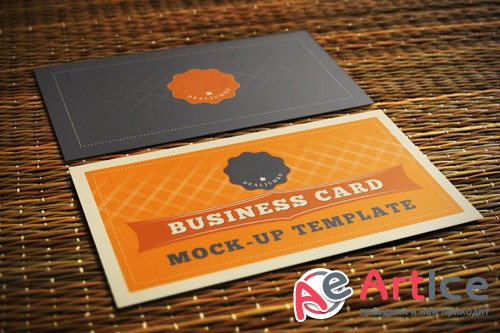 Pixelglow Business Card Mock-Up Template