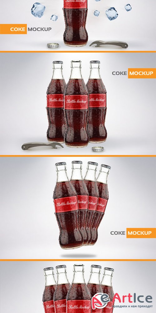 CreativeMarket - Bottle of Cola Mockup 10441
