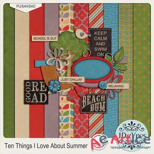 Scrap - I Love About Summer PNG and JPG