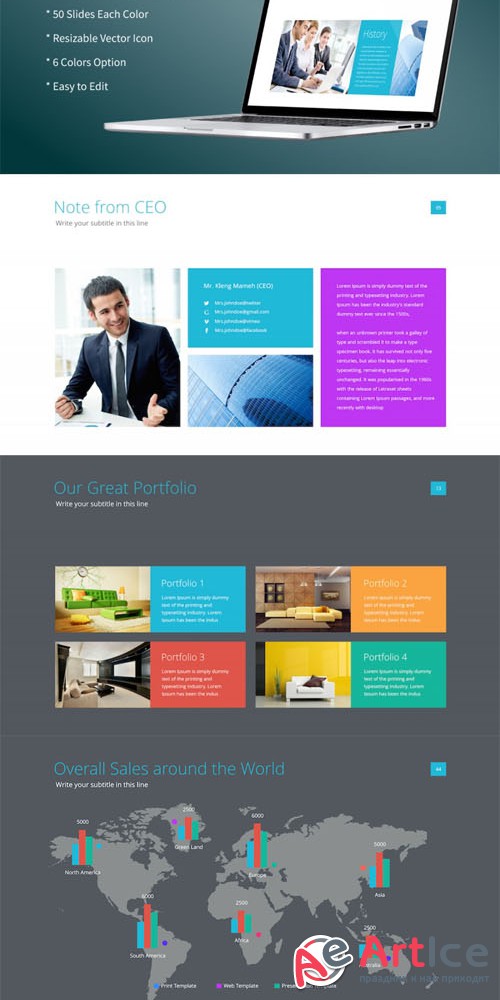 Modern and Clean Powerpoint/Keynote Presentation PPT Template