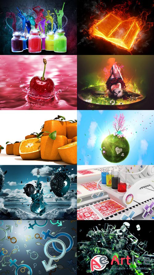 Wallpaper Collection of 3D Graphics Set 9
