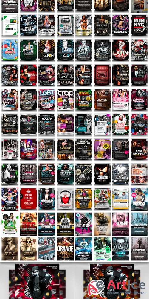 Big Party Flyers and Posters PSD Templates Bundle by FlyerHeroes