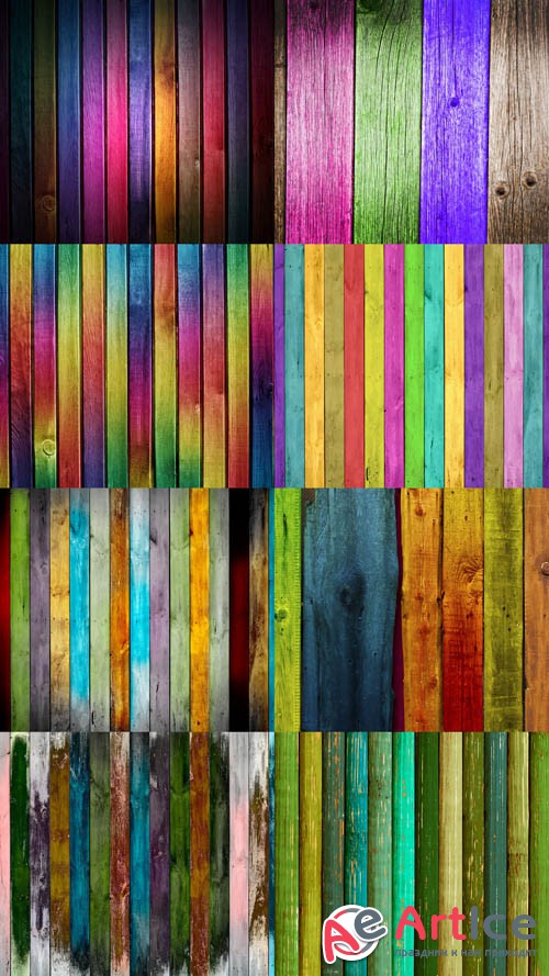 Multicolored Wood Textures JPG Files