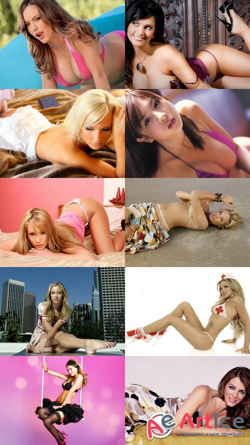 Wallpapers Beautiful Girls in Different Poses Set 1