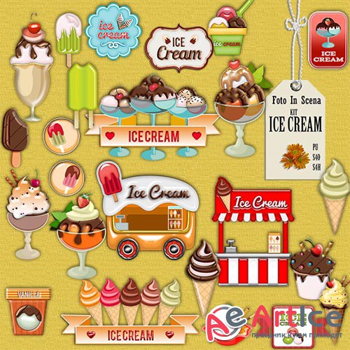 Scrap - Ice Cream PNG and JPG