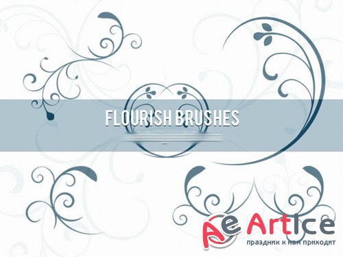 Flourish Photoshop ABR Brushes