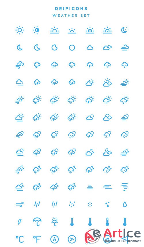 Dripicons Weather Icon Set