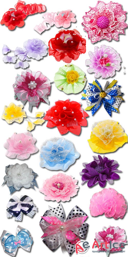 Bows for Girls on a Transparent Background PNG Files