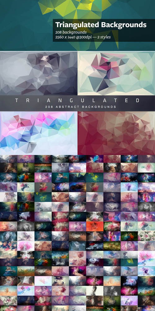 208 Abstract Backgrounds Set