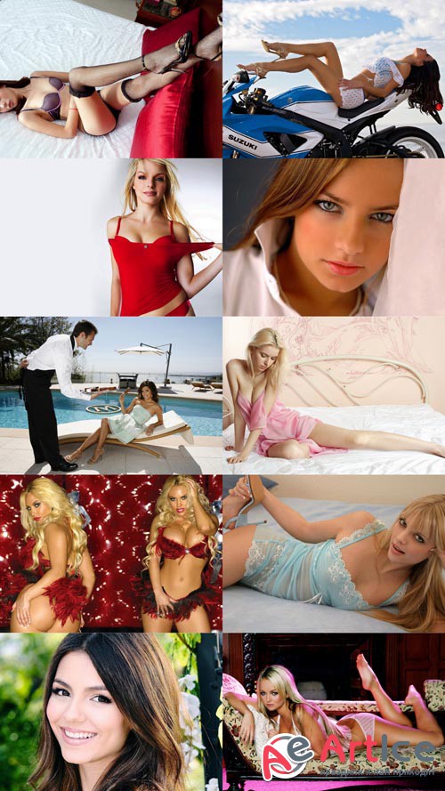 Wallpapers Beautiful Girls in Different Poses Set 14
