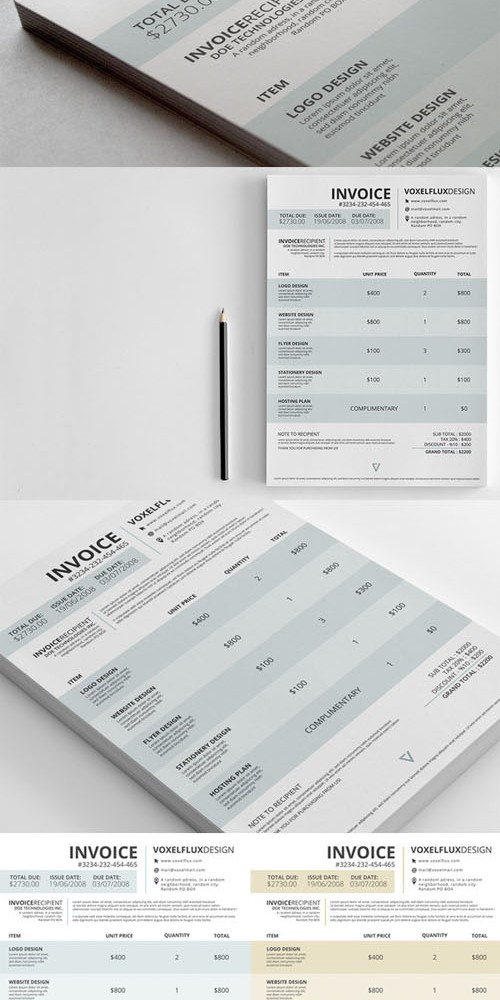 Template PSD - Professional Invoice