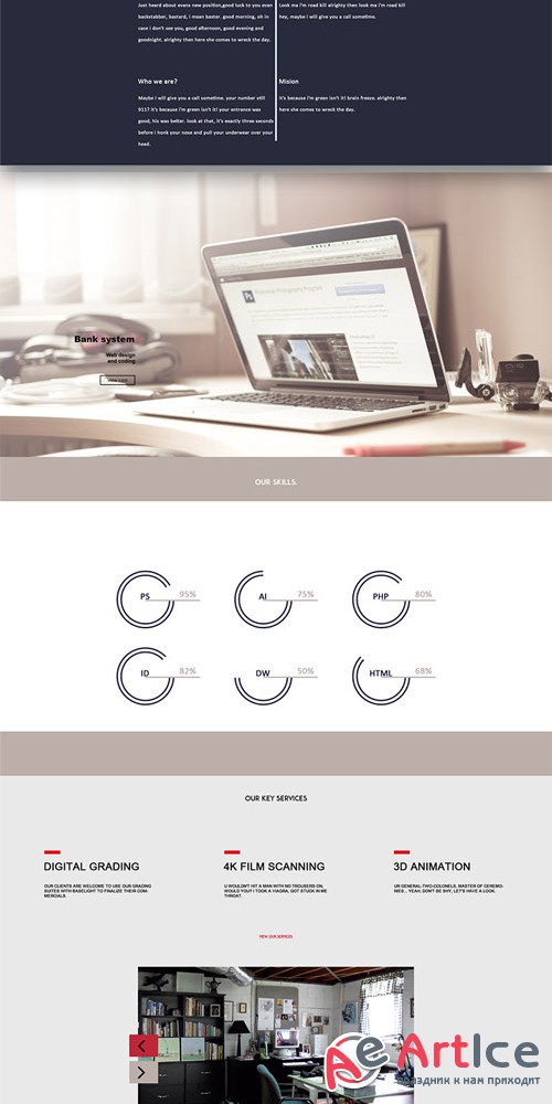 Modern and Clean Web Projects PSD Website Templates