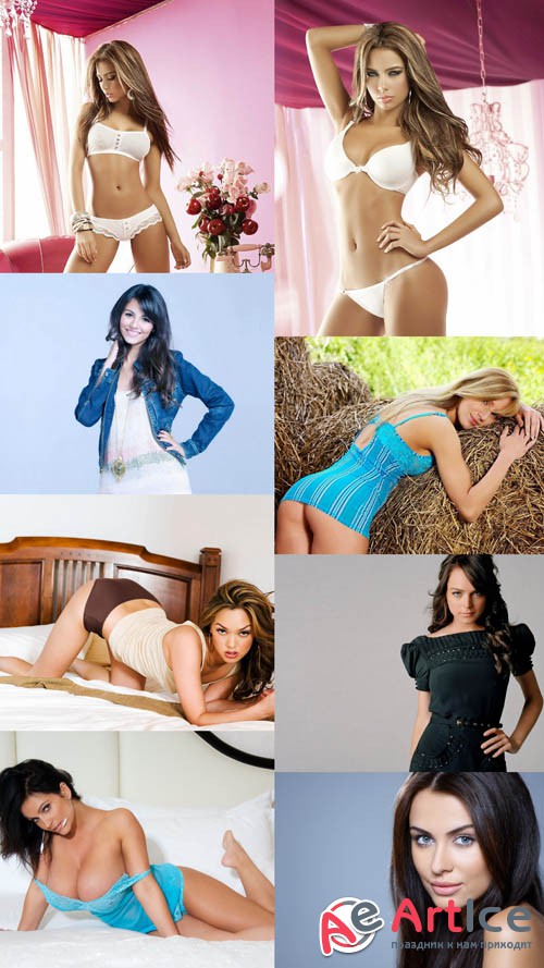Wallpapers Beautiful Girls in Different Poses Set 25
