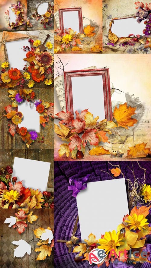 Set of Autumn Fast Photography PNG Files