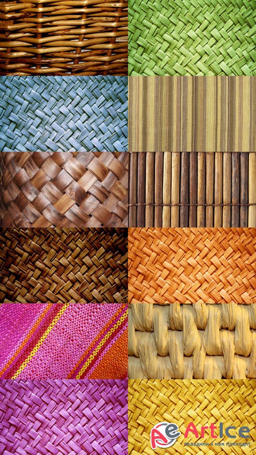 Wicker texture mat weaving straw baskets