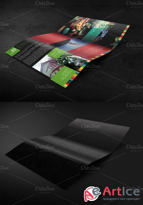 CreativeMarket 1421 - Tri Fold Brochure Mockup 05