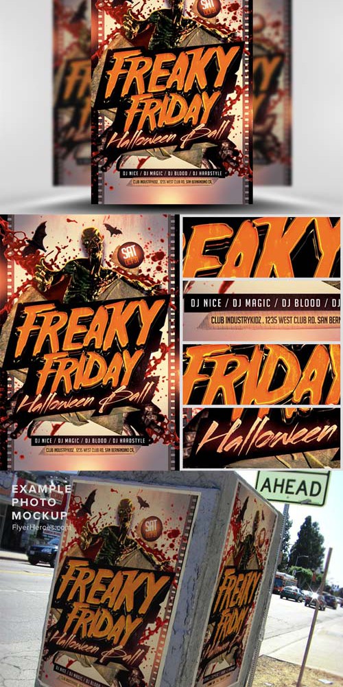 Freaky Friday Halloween Flyer Template