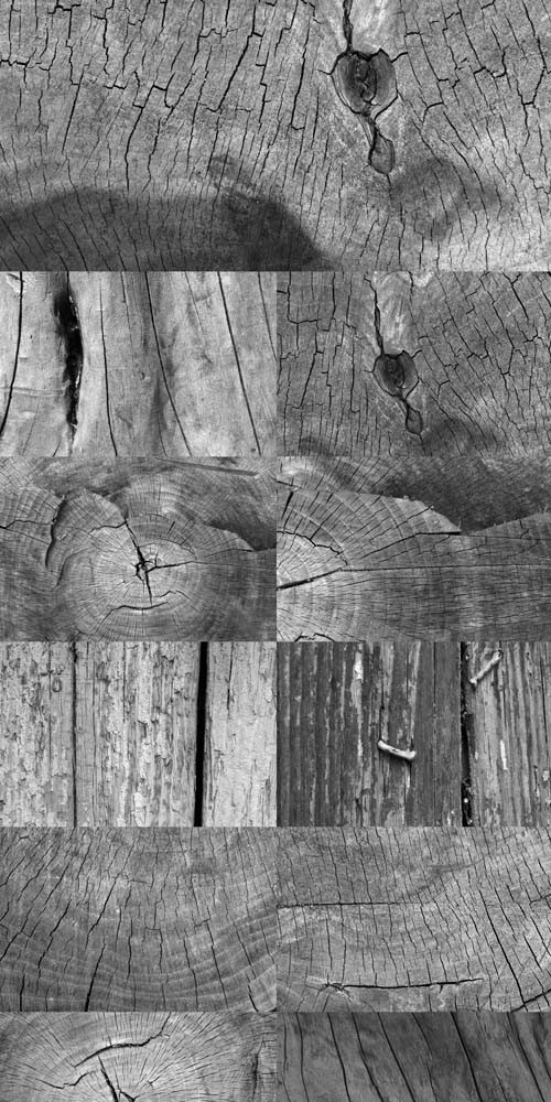Black and White Wood Textures Set