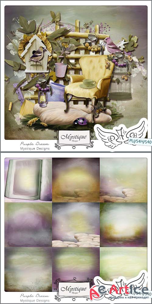 Scrap - Purple Dream JPG and PNG 