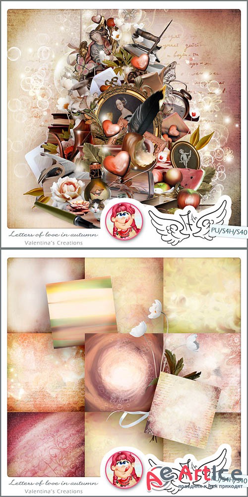 Scrap - Letters Of Love In Autumn JPG and PNG