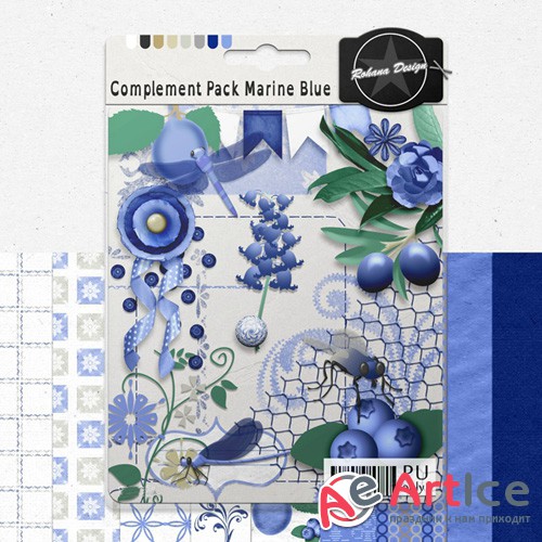 Scrap - Complement Pack Marine Blue PNG and JPG