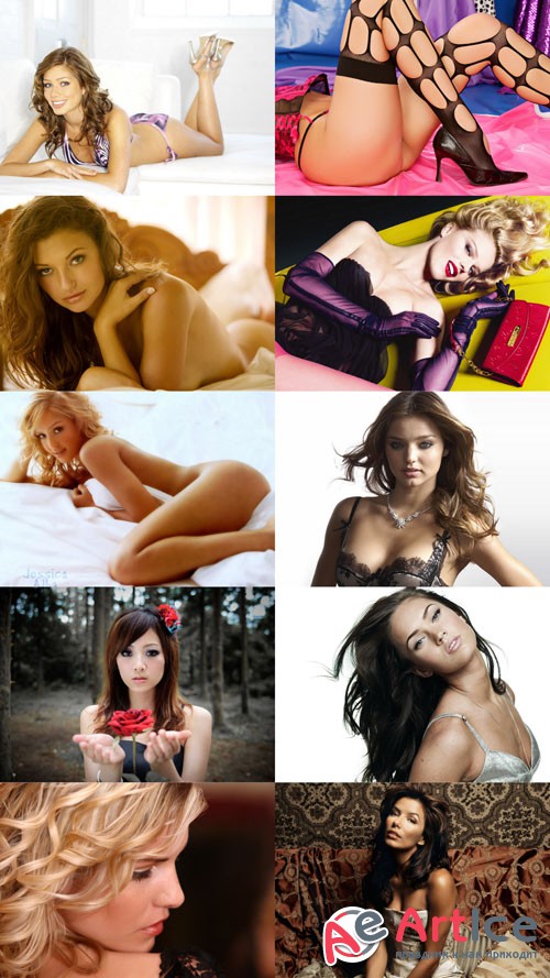 Wallpapers Beautiful Girls in Different Poses Set 41