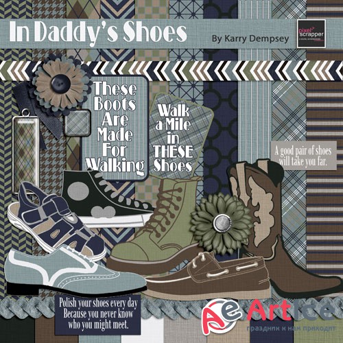 Scrap - In Daddy`s Shoes PNG and JPG