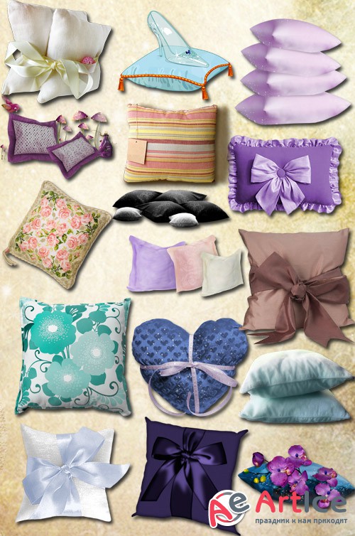 Multi-colored Pillows PNG FIles