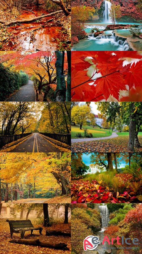 Set of Autumn Wallpapers for Desktop JPG