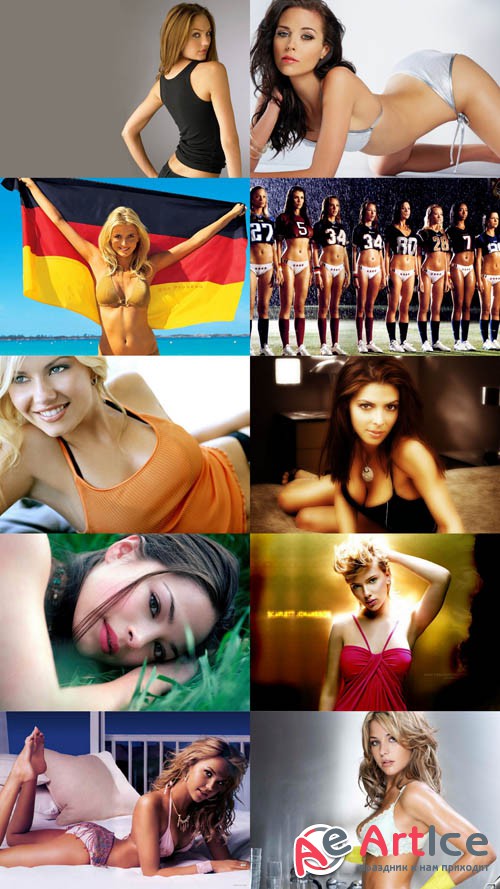 Wallpapers Beautiful Girls in Different Poses Set 44