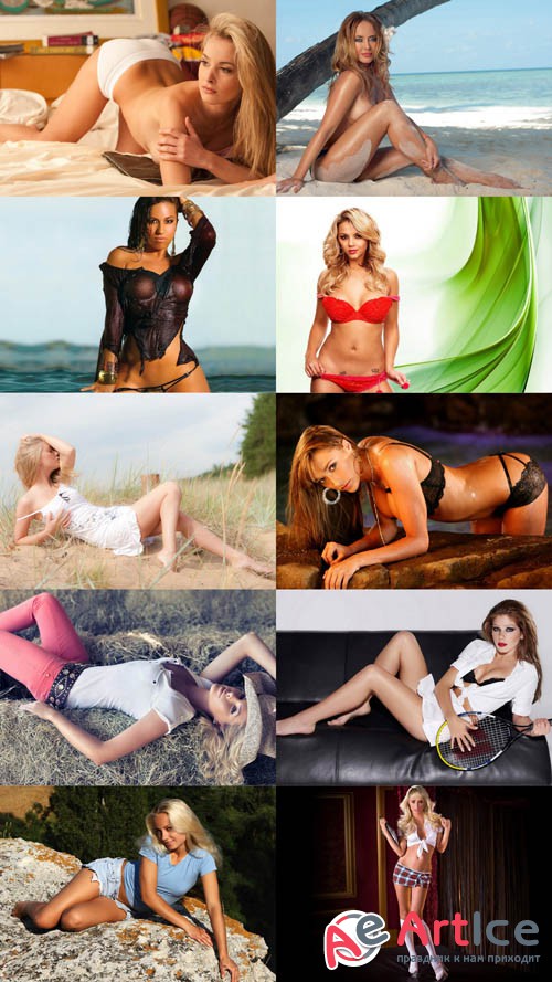 Wallpapers Beautiful Girls in Different Poses Set 45