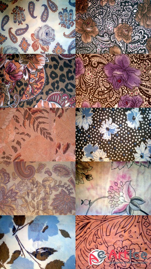 Retro Floral Textures Pack 1 JPG Files