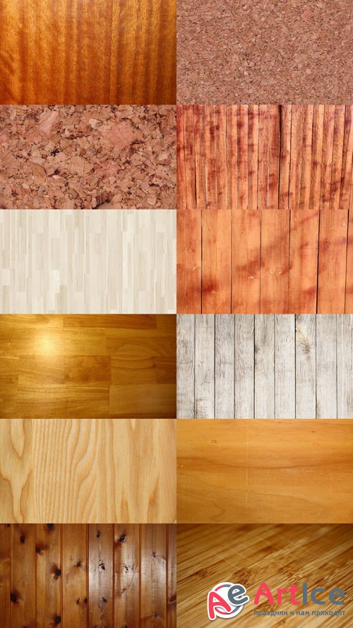 Wood Textures Pack 6 JPG Files