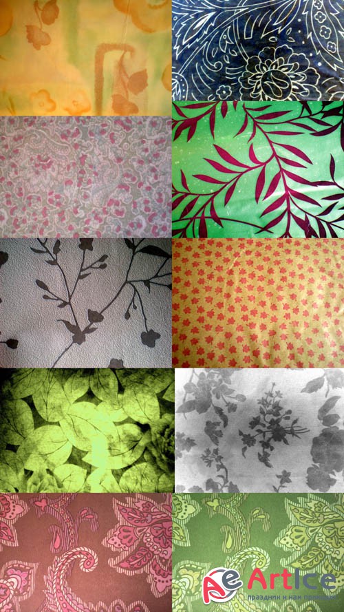 Retro Floral Textures Pack 3 JPG Files
