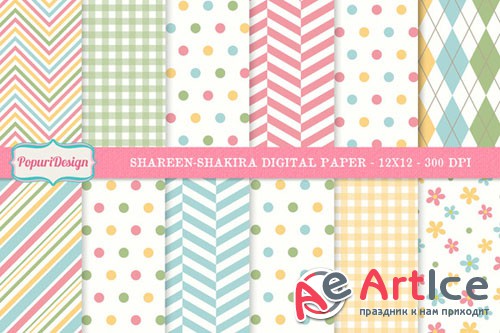 CreativeMarket - Shareen-Shakira Digital Paper 6945