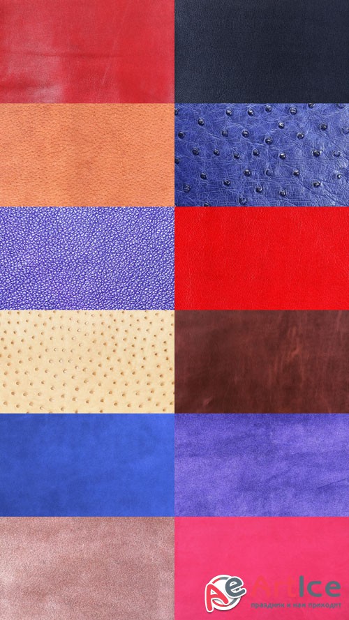 Beautiful Colored Leather Textures Set 1 JPG Files