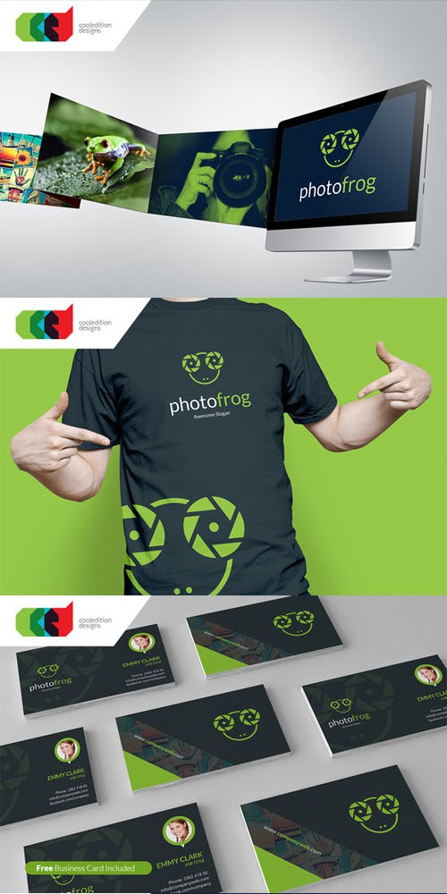 Photo Frog - Logo Template plus Business Card