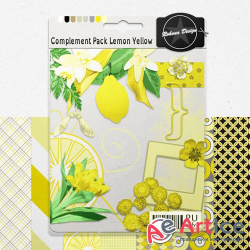 Scrap - Complement Pack Lemon Yellow PNG and JPG