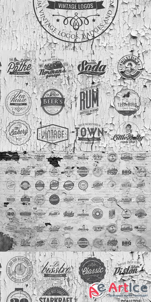 CreativeMarket - Vintage Logos Templates 19089