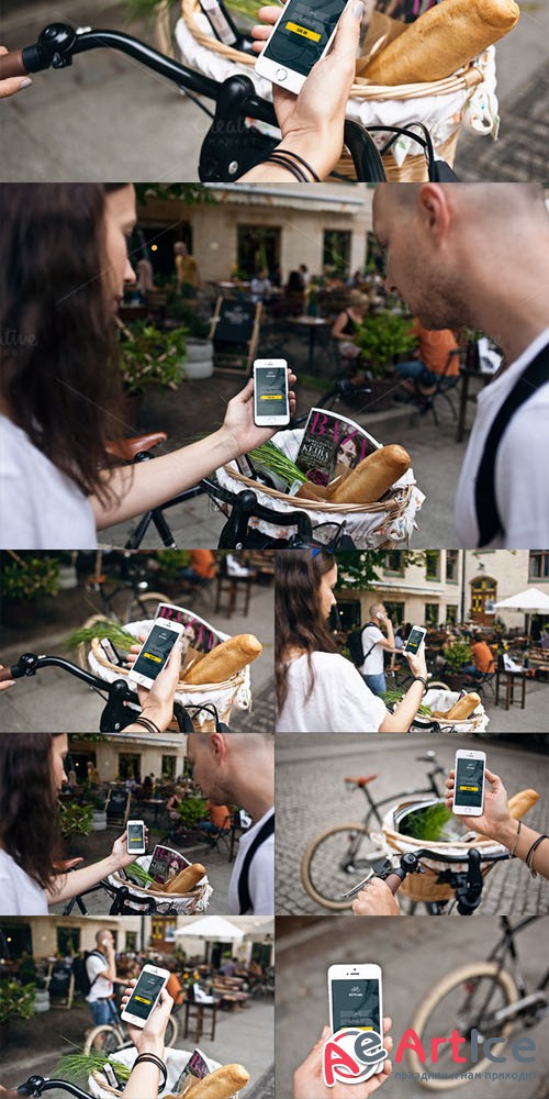 CreativeMarket - iphone 5s & bike - 8 photo mockups