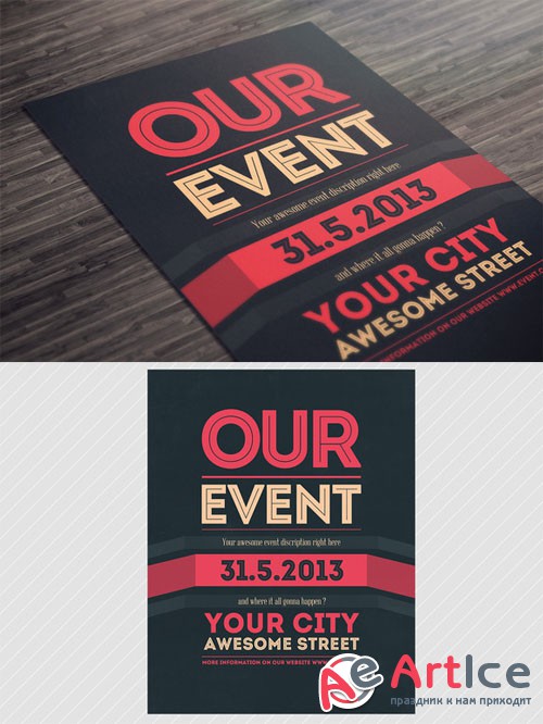 Creativemarket - Our Event Flyer PSD Template 6117