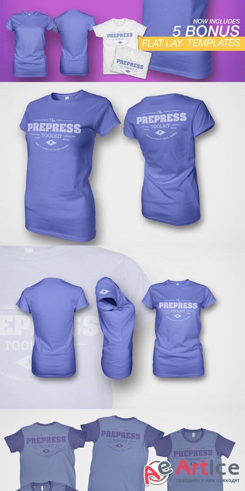 Creativemarket - Women's Ghosted T-Shirt Mockup 19020