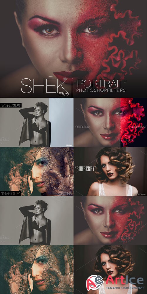 CreativeMarket - Portrait Photoshop Actions 89463