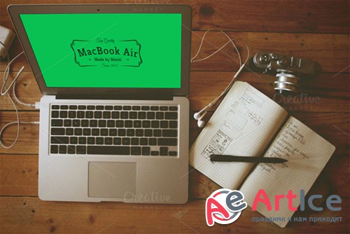 CreativeMarket 89478 - MacBook Air Mockup 4