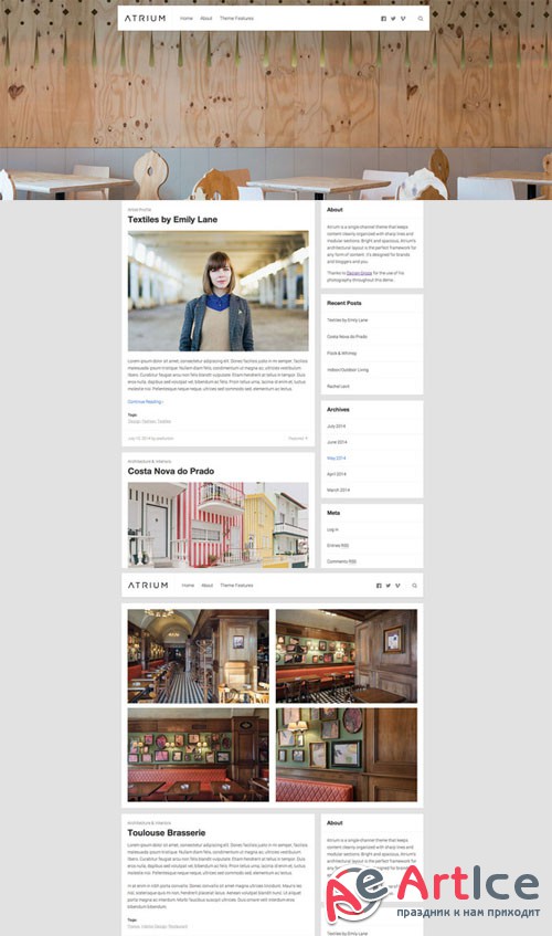 CreativeMarket - Atrium WordPress Theme