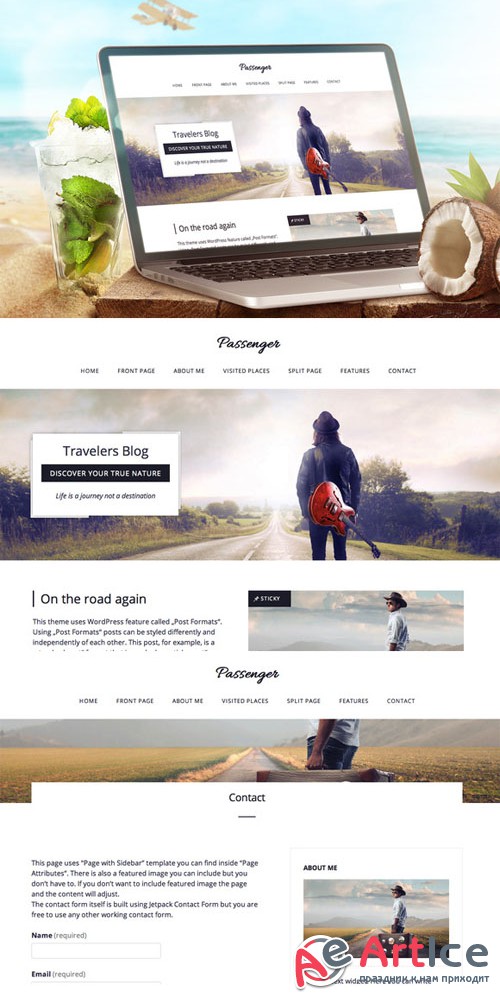 CreativeMarket - Passenger-Travelers WordPress Theme