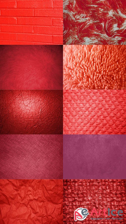 Red Textures Beautiful Colored Set 1